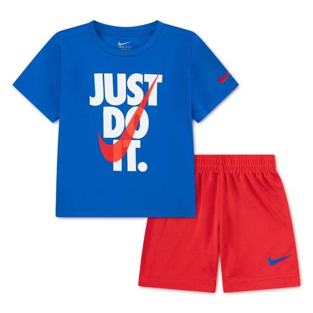 Nike Boys 2-Piece Dri-FIT Set University Red Blue Just Do It 2T 76F026-U10